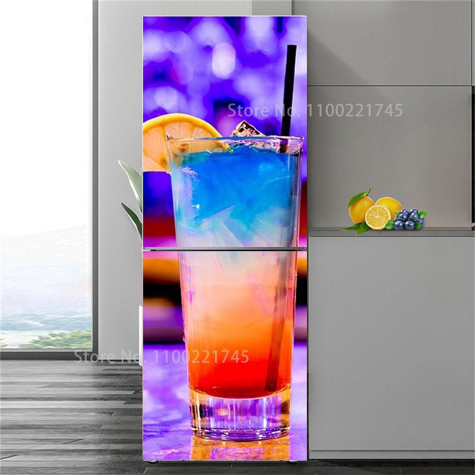 3d fresh fruit fridge stickers pvc waterproof rative fridge self