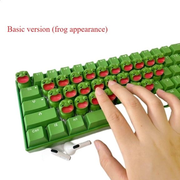 3D Frog Custom Mechanical Keyboard RGB Hot Swappable Gaming Keyboard Creative Gift