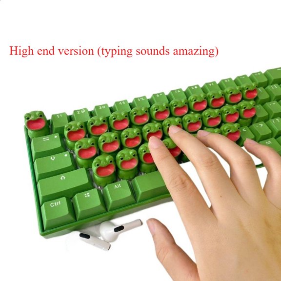 3D Frog Custom Mechanical Keyboard RGB Hot Swappable Gaming Keyboard Creative Gift