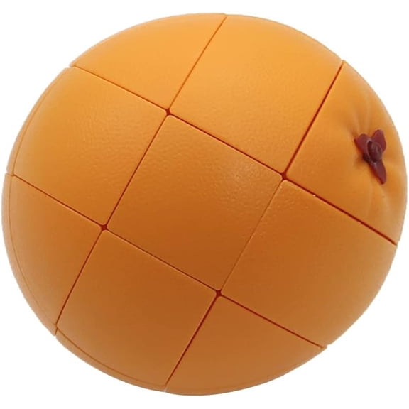 3D Fruit Cube 3×3 Magic Speed Cube Educational Toys Puzzle Cube Brain Teaser, Fruit Puzzle Suit Square New Strange Vent Decompression Toys (Orange)