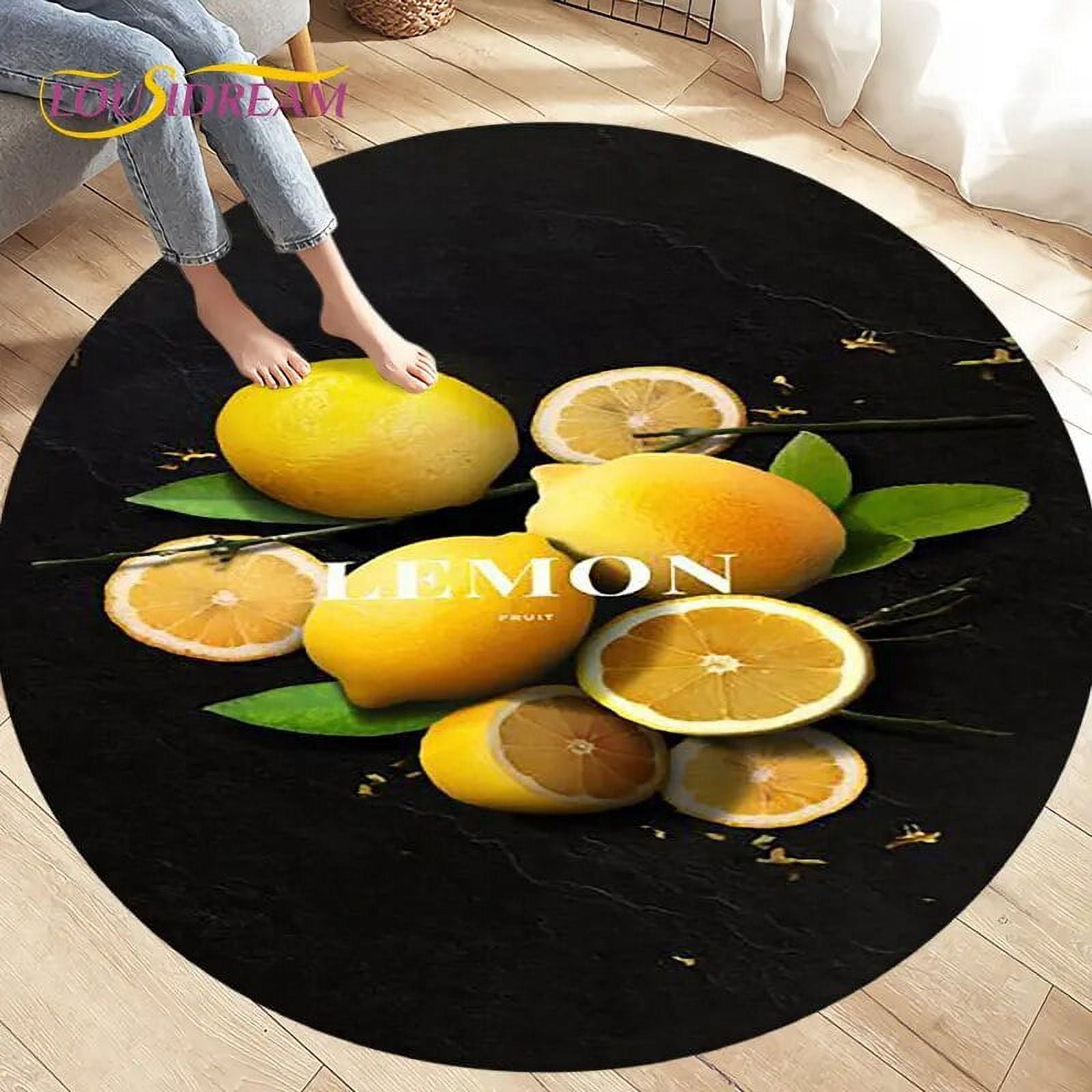 3D Fruits Vegetables Round Area Rug Circle Carpet Rug for Living Room ...