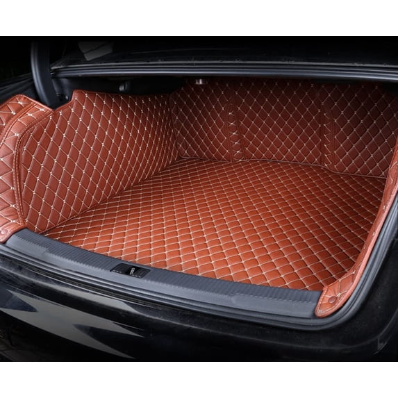 3D Full Coverage Car Trunk Mat Compatible with Cadillac XT4 Trunk Liner Boot Mats Perfect Fit(Brown)