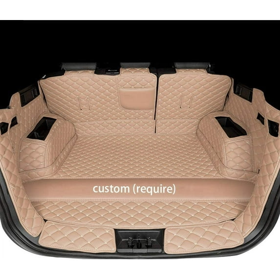 3D Full Coverage Car Trunk Mat for Lincoln MKC 2013-2016 Waterproof Trunk Mats Beige