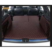 3D Full Coverage Waterproof Car Trunk Mat Compatible with Jeep Grand Cherokee WK2 with Subwoofer in the Right Side of Trunk 2011-2021-Coffee