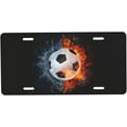 thumbnail image 1 of 3D Funny Fire Football Decorative Car Front License Plate,Vanity Tag,Metal Car Plate, Novelty License Plate for Men/Women/Boy/Girls Car 6 X 12 Inch (4 Holes), 1 of 13