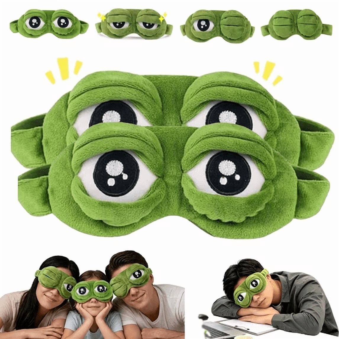 3D Funny Frog Sleep Mask, Cute Animal Blackout Eye Cover for Travel ...