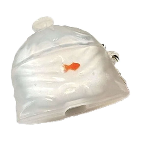 3D Funny Goldfish Wireless Headphone Case, Portable Earphone Silicone Storage Bag Carrying Cases for AirPods 1/2/3/4 Pro, Clear Earphones Protection Cover