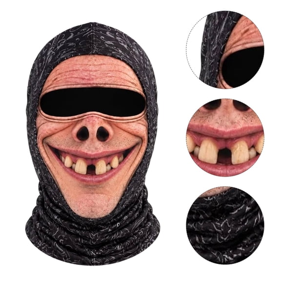 3D Funny Ski 3D Windproof Full Cover Winter Hat for Festivals Outdoor Halloween