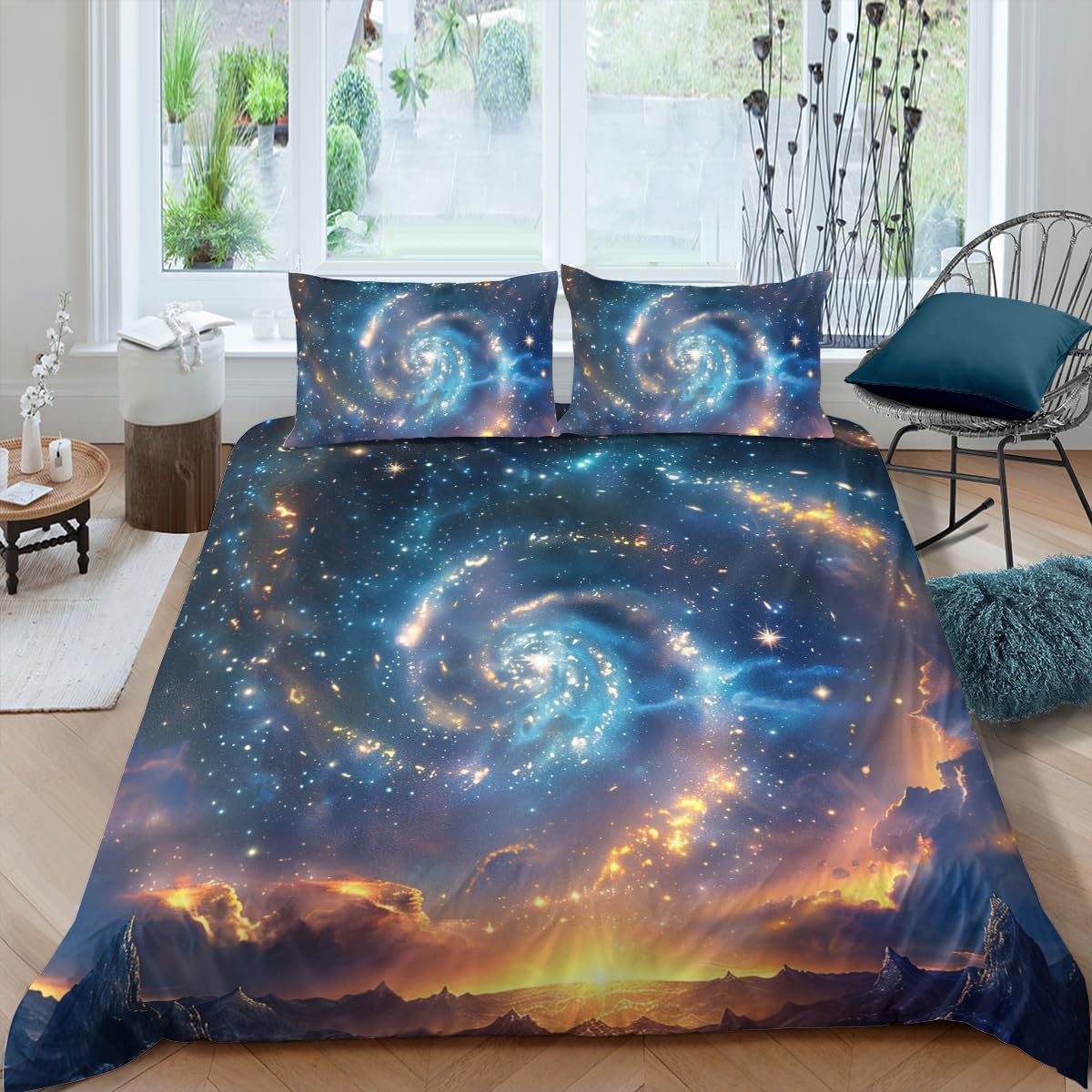 3D Galaxy Duvet Cover Cosmic Theme Comforter Cover Starry Sky Quilt ...
