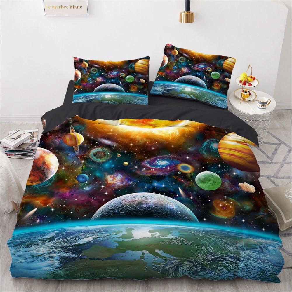 3D Galaxy Duvet Cover Starry Sky Universe Quilt Cover Outer Space ...