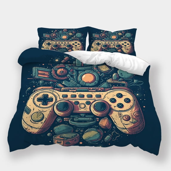 3D Gamepad Printed Comforter Cover Set Boys Men Gamer Luxury Bedspreads Bedding Cover Suit,Twin (68"x86")
