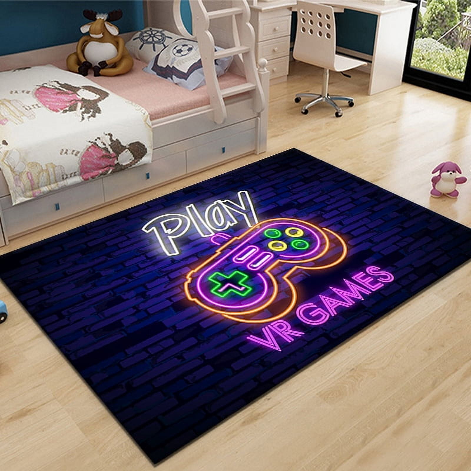 3D Gaming themed large area Rugs Esports Room ration Rug Cartoon