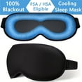 thumbnail image 1 of FSA HSA Eligible 3D Gel Cooling Sleep Mask: Cold Compress eye mask for Migraines, Weighted Blackout Eye Mask with Zero Pressure, Soothing Headache, Long Flights Travel, Nighttime & Stress Relief, 1 of 10
