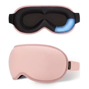 3D Cooling Eye Mask for Sleeping - Gel Eye Mask for Puffy Eyes, Migraines & Dark Circles Relief (Pink)