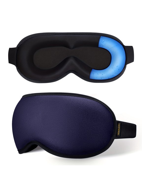 3D Cooling Sleep Mask for Puffy Eyes & Migraines Relief - Cold Eye Compress with Adjustable Strap, Zero Eye Pressure Design