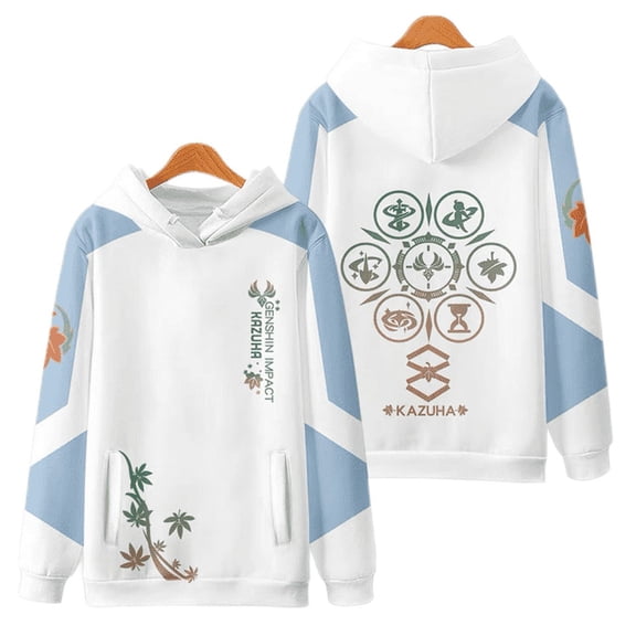 3D Genshin Impact Kaedehara Kazuha Zipper Sweatshirt Hoodie Autumn Winter Children's Adult Hoodies Pullovers Sweatshirts