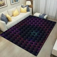 3D Geometric Carpet Neon Lights Rugs Hexagons Carpets for Home Play