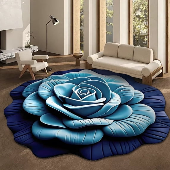 3D Geometric Pattern Doormat, 24x24 Inch Low Profile Scraper Rug for Mud Dirt and Water, Indoor Outdoor Entrance Floor Mat