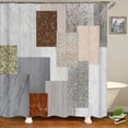 thumbnail image 1 of 3D Geometric Pattern Printing Shower Curtains Bathroom Curtain Waterproof Polyester Bath Curtain with Home Decor Curtains, 1 of 5