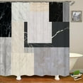 thumbnail image 1 of 3D Geometric Pattern Printing Shower Curtains Bathroom Curtain Waterproof Polyester Bath Curtain with Home Decor Curtains, 1 of 5