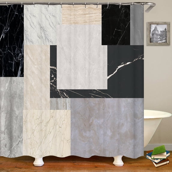 3D Geometric Pattern Printing Shower Curtains Bathroom Curtain Waterproof Polyester Bath Curtain with Home Decor Curtains