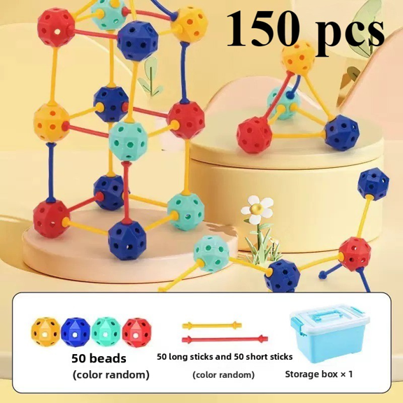 3D Geometric Transformable Building Blocks Children's Educational Toys Large Particle String Beads Spatial Thinking Assembly