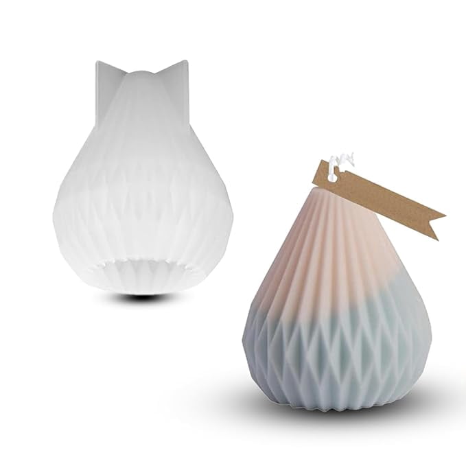3D Geometrical Conical Drop Silicone Mold for Candle Epoxy Resin Casting DIY Aromatherapy Candles Wax Soaps Polymer Clay Candy Cake Handmade Chocolate Ice Cube Jelly Making Craft Supplies