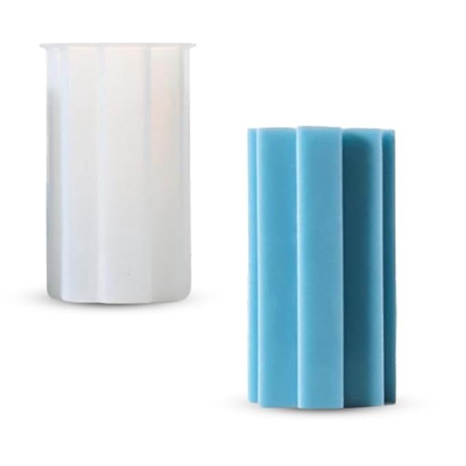 3D Geometrical Vertical Fluted Pillar Mould Silicone Candle Mold for Aromatherapy Candles Epoxy Resin Casting Handmade Wax Soaps Polymer Clay DIY Art Crafts Supplies Home Decoration