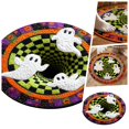 Ghost Rugs 3D Ghost Vortex Quilted Round Halloween Rug Spooky Optical Illusion ...