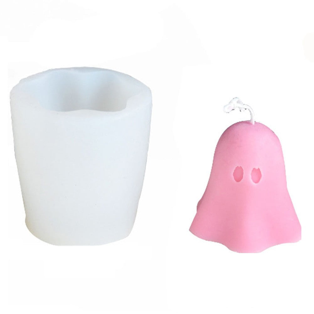 3D Ghosts Silicone Candle Mould,Scary Ghosts Sculpture Casting Mould