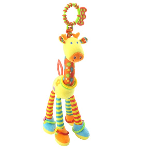 3D Giraffe Plush Mobile, Colorful Educational Sensory Hanging Toy for Travel and Interactive Playtime Display Use