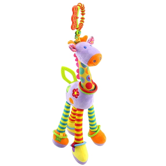 3D Giraffe Plush Mobile, Colorful Educational Sensory Hanging Toy for Travel and Interactive Playtime Display Use