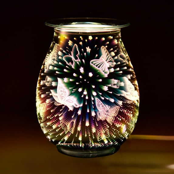 3D Glass Electric Wax Melt Warmer Wax Burner Melter Warmer for Home Office