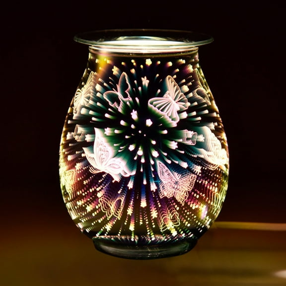 3D Glass Electric Wax Melt Warmer Wax Burner Melter Warmer for Home Office