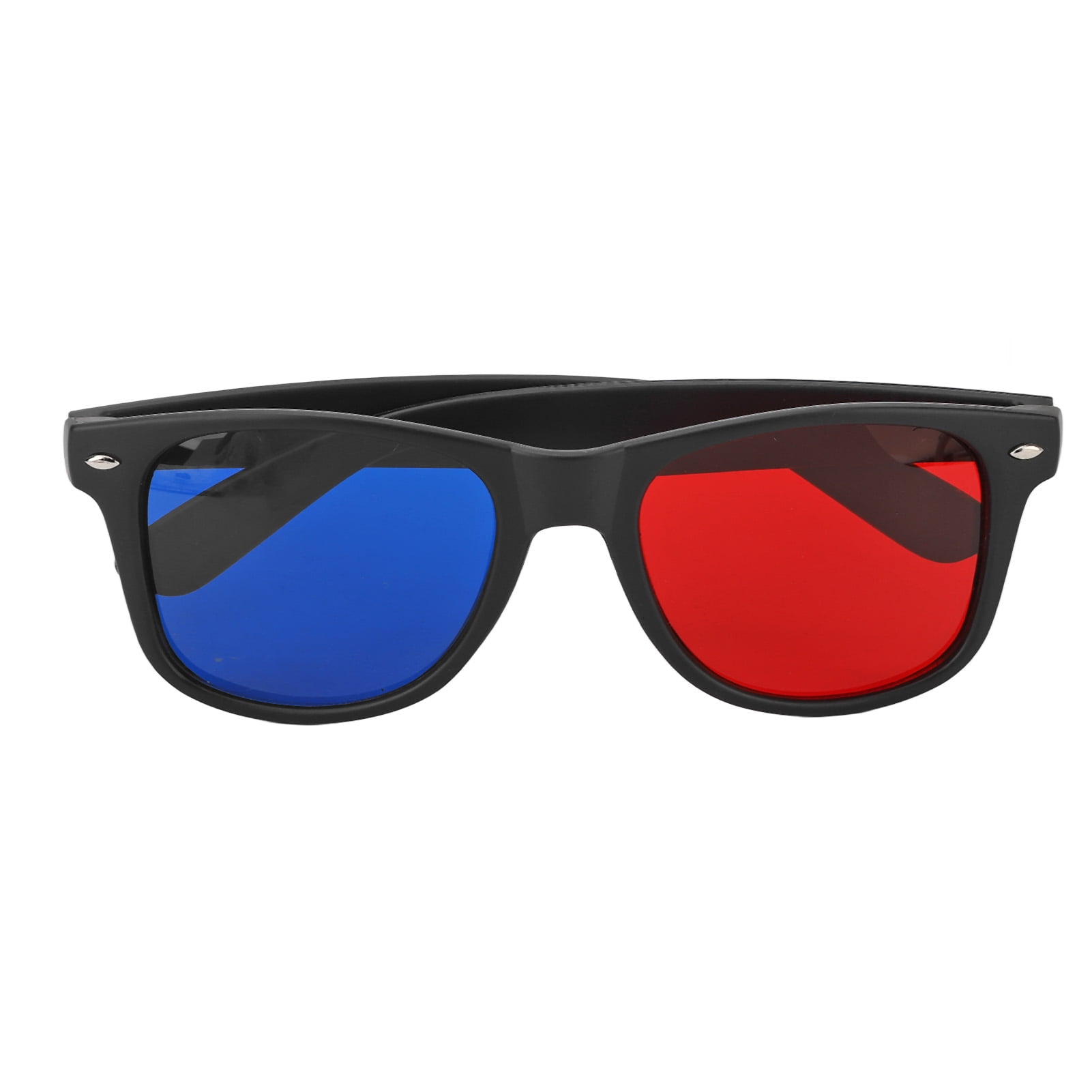 3D Glasses Black Plastic Frame Resin Lens Lightweight Easy Wearing Red Blue Glasses for Movie
