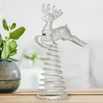 thumbnail image 1 of 3D Glitter Reindeer Christmas Tree Topper - Gold & Silver Sparkling Deer Tree for Holiday Decorations, Xmas Party & Festive Home Decor, 1 of 4