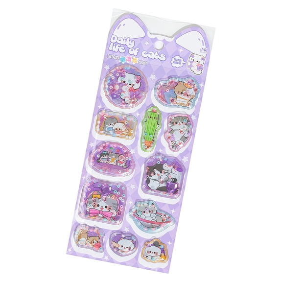 3D Glitters Sand Decorative Sticker with Relaxing Shake Motion for Kids Journals and Stress Relief Activity