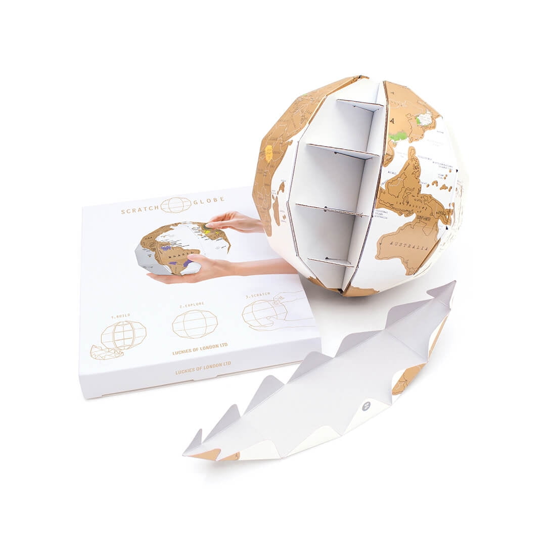 3D Globe Scratch Map Personalized Globe World Travel Map Scratch