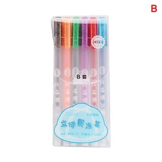 EJWQWQE 3D Jelly Pen,12 Colors 3D Three-Dimensional Jelly Pen 1.0mm  Painting Set Color Graffiti Marker Pen Press Hand Marker 10ml 