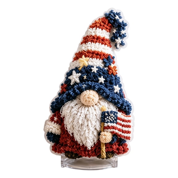 3D Gnome Fabric Poke Art Kit,No Sewing DIY Craft Kit for Adults,Various Styles Gnome Home Decor Season Dwarf DIY Fabric Decorative Painting for Beginners,Gift for Dwarf Lovers
