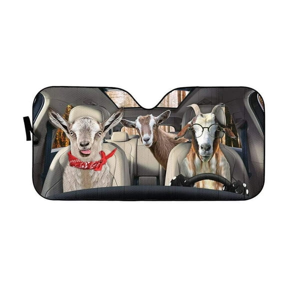 3D Goats Car Auto Sunshades Windshield Heat Protection Sun Shades Univeral Fit Cars Suv Truck