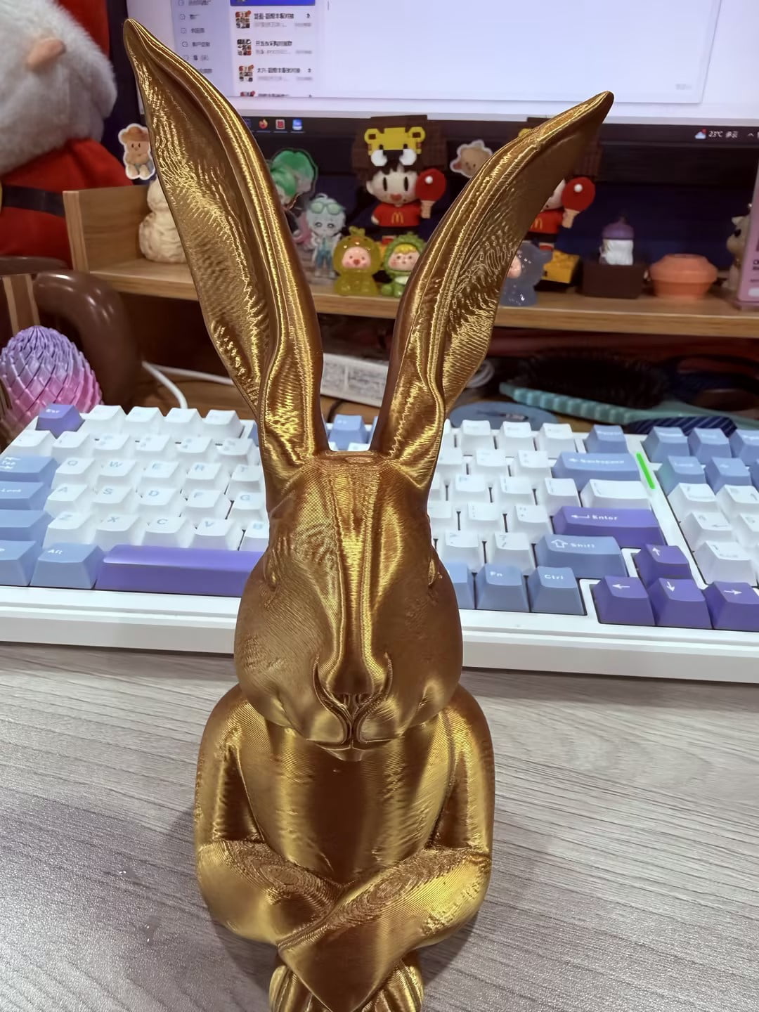 3D Gold Bunny Head Easter Bunny Figurines Bunny Statues,Easter Golden ...