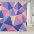 thumbnail image 1 of 3D Golden Bathroom Curtain Geometric Abstract Triangle Shower Curtain Gradient Geometry Graphic Waterproof Bath Curtain, 1 of 7