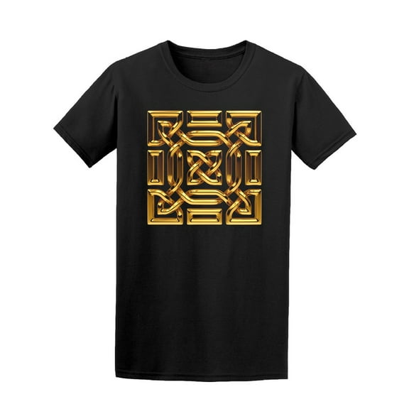3D Golden Celtic Pattern T-Shirt Men -Image by Shutterstock, Male Medium