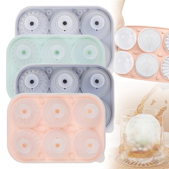 3D Golf Ice Cube Tray,Prism Crystal Ball Ice Mold,Large Sphere Silicone Round Ice Mold,Fun Shaped Ice Cube Tray with Clear Funnel-Type Lid,for Cocktails,Gifts for Men