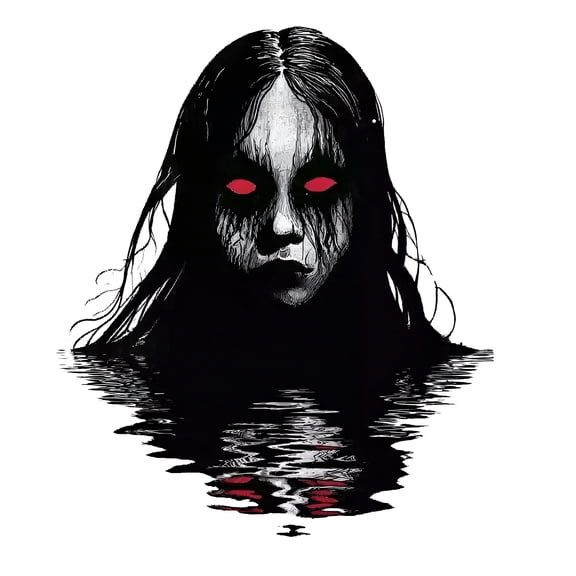 3D Gothic Horror Wall Decals, Black Ah Piao Horrible Wall Stickers for Halloween Decorations