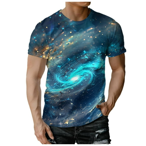 3D Graphic Colorful T-Shirts Short Sleeve Crew Neck Print Tee for Men Women and Youngs Casual Tee Shirts Top Loose Top Pattern Print Tops