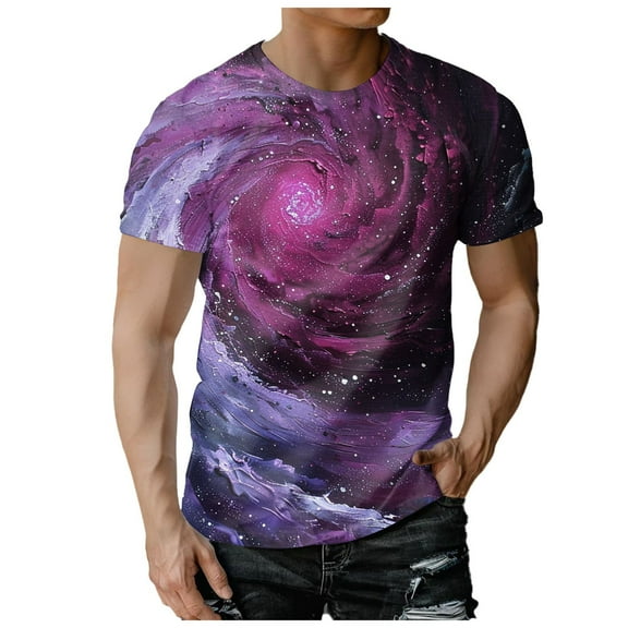 3D Graphic Colorful T-Shirts Short Sleeve Crew Neck Print Tee for Men Women and Youngs Casual Tee Shirts Top Loose Top Pattern Print Tops
