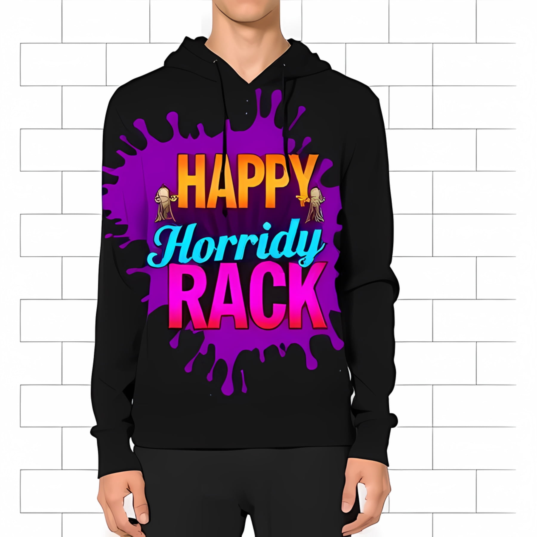 3D Graphic Hoodie - 