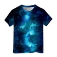 thumbnail image 1 of 3D Graphic T Shirt for Kids Boys Girls Size 8-9 Cool Printed T-Shirts Short Sleeve Casual Loose Crewneck T-Shirt Funny Party Shirt Soft Comfortable Children Clothes (Child, T13 Navy, 8-9 Years), 1 of 4